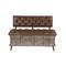 Brown Chinese Fir Rustic Bench, 32" x 47" x 20"
